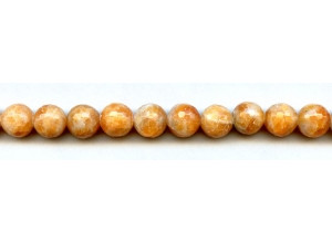 Orange Calcite 10mm Faceted Round