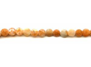 Orange Calcite 8mm Faceted Coin