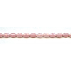 Pink Jade 6x9 Faceted Flat Pear