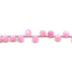 Pink Jade 8x10 Flat Pear Briolette