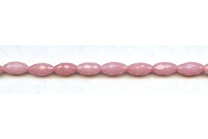 Pink Jade 6x12 Faceted Oval Rice