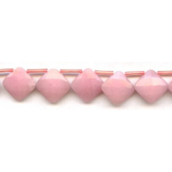 Pink Jade 16x16 Diamond Briolette