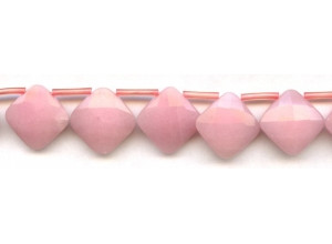 Pink Jade 16x16 Diamond Briolette