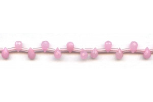 Pink Jade 5x7 Teardrop Briolette