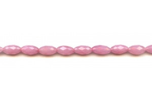 Pink Jade 6x12 Faceted Oval Rice