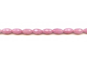 Pink Jade 6x12 Faceted Oval Rice