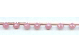 Pink Jade 8mm Pentagon Briolette