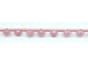 Pink Jade 8mm Pentagon Briolette