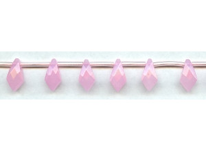 Pink Jade 8x15 Tie Briolette