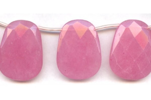 Pink Jade 30x40 Faceted Flat Drop