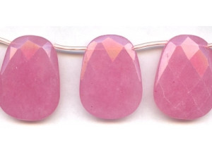 Pink Jade 30x40 Faceted Flat Drop