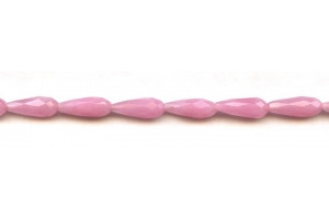 Pink Jade 6x16 Faceted Teardrop