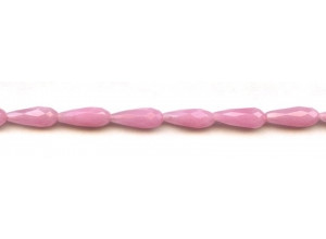 Pink Jade 6x16 Faceted Teardrop