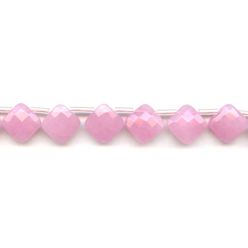 308-1099 Pink Jade <br>13x13 Diamond Briolette