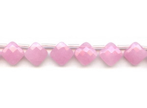 Pink Jade 13x13 Diamond Briolette