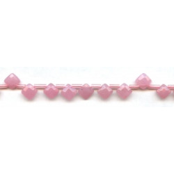Pink Jade 7x7 Diamond Briolette