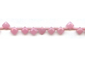 Pink Jade 7x7 Diamond Briolette