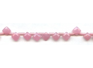 Pink Jade 7x7 Diamond Briolette