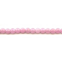 Pink Jade 8mm Faceted Coin