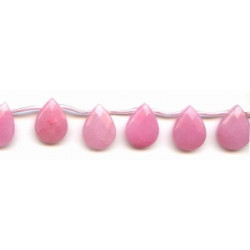 Pink Jade 13x18 Flat Pear Briolette
