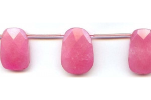 Pink Jade 20x30 Faceted Flat Drop