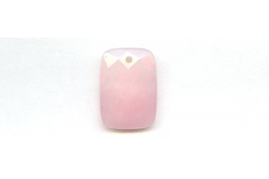 Pink Jade 22x30 Faceted Rectangle Pendant