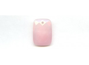 Pink Jade 22x30 Faceted Rectangle Pendant