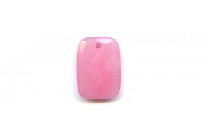 Pink Jade 22x30 Faceted Rectangle Pendant