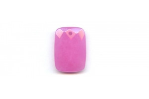 Pink Jade 22x30 Faceted Rectangle Pendant