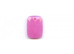 Pink Jade 22x30 Faceted Rectangle Pendant