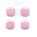 308-1135 Pink Jade <br>25x25 Faceted Square Pendant