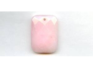 Pink Jade 30x40 Faceted Rectangle Pendant