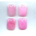 951-0002 Pink Jade <br>30x40 Faceted Rectangle Pendant