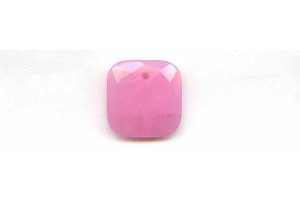 Pink Jade 25x25 Faceted Square Pendant