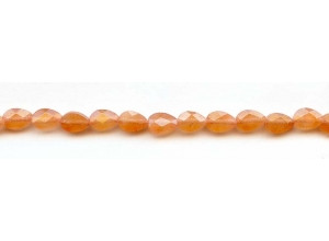 Peach Jade 6x9 Faceted Flat Pear