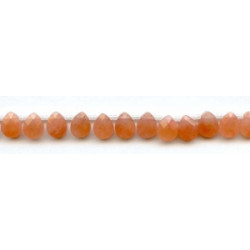 Peach Jade 8x10 Flat Pear Briolette