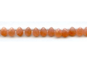 Peach Jade 8x10 Flat Pear Briolette