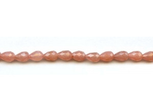 Peach Jade 6x9 Faceted Teardrop