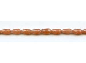 Peach Jade 6x12 Faceted Teardrop