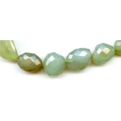 Green Chalcedony 12-19x Faceted Nugget