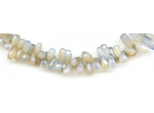 Dyed Blue Chalcedony 7-11x Teardrop Briolette