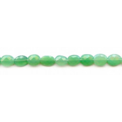 Green Chalcedony 8-9x Faceted Flat Oval
