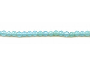 Dyed Blue Chalcedony 5-6mm Faceted Round