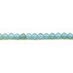 Dyed Blue Chalcedony 7.5mm Faceted Round