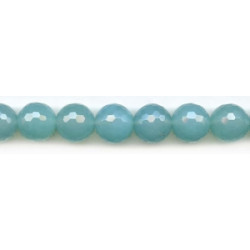 Dyed Blue Chalcedony 16mm Faceted Round