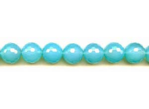 Dyed Blue Chalcedony 14mm Faceted Round