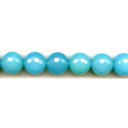 Dyed Blue Chalcedony 18mm Faceted Round