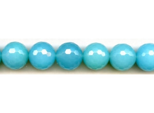 Dyed Blue Chalcedony 18mm Faceted Round