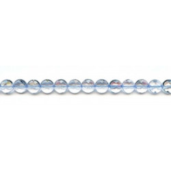 Blue Crystal 8mm Faceted Coin