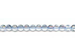 Blue Crystal 8mm Faceted Coin